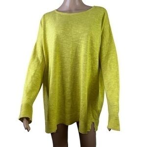 Eileen Fisher Women’s Blouse pullover Yellow Mustard Size XL